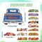 13PCS Interchangeable Diamond Painting Welcome Sign Kit, Blue Truck Seasonal Door Hanger, DIY 5D Diamond Art Farmhouse Wall Decor with 12 Holiday Icons for Front Door Home Decoration Gift Set